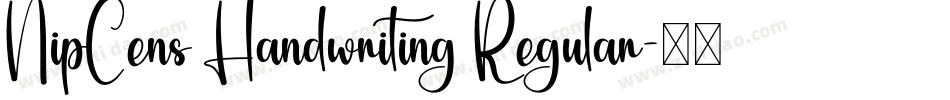 NipCens Handwriting Regular字体转换